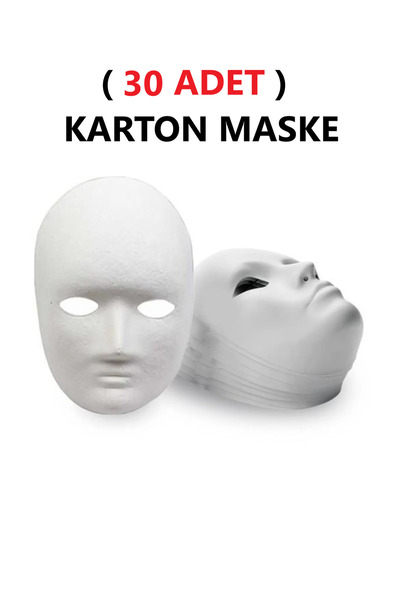 Genel Markalar 30 Adet, Karton Maske, Boyanabilir, Eğitici Maske Boyama, Etki...