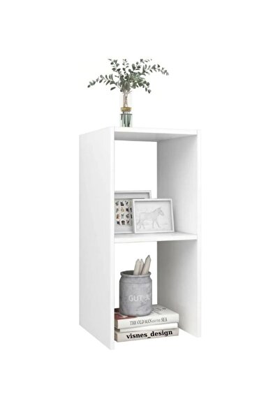 VISNES Yan Sehpa Komodin Yatak Yanı Dekoratif Raf Kitaplık