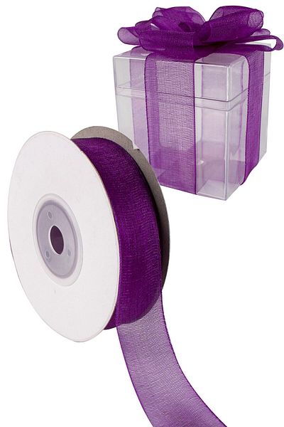 Hobigram Purple Organza Ribbon 2 cm 23 Meters, Special Day Gift