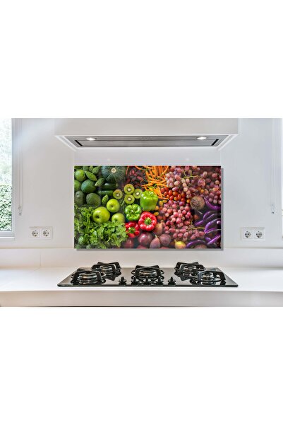 wudie Protector din sticlă pentru spatele aragazului, sticlă temperată rezist...