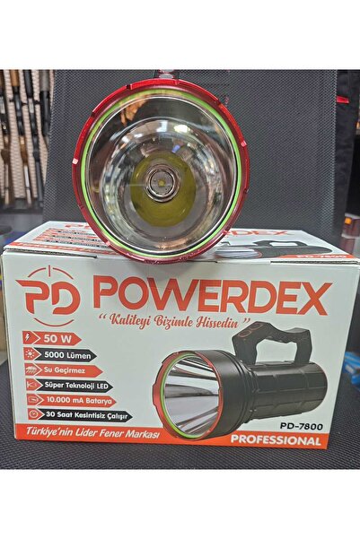 powerdex Pd-7800 50W 5000 Lümen Şarjlı El Feneri