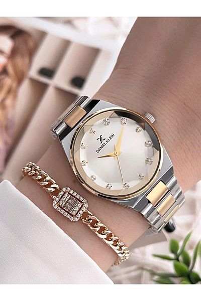 Daniel Klein Women's Watch and Bracelet with 30 Mt Water Resistant Steel Band - Bfg.10041.X3