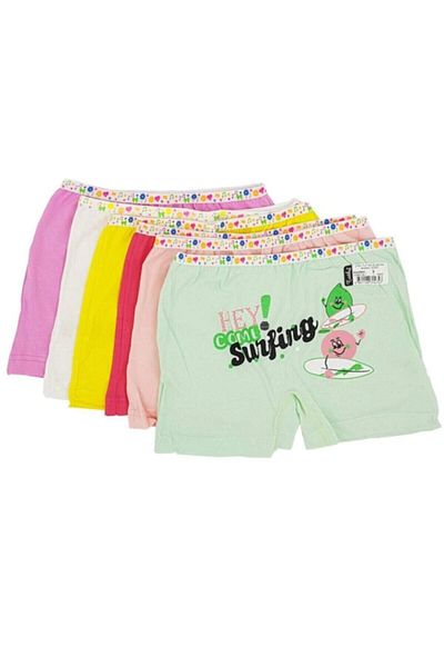 KEYAL Tutku Girl's Colorful Lycra Cotton Boxer 12 Pack