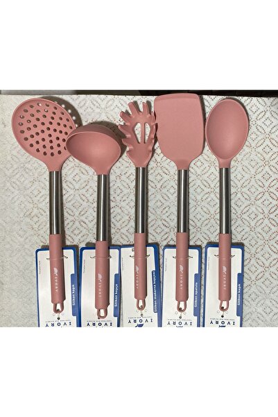 IVORY 5 Lİ  Çelik Saplı Kepçe SETİ