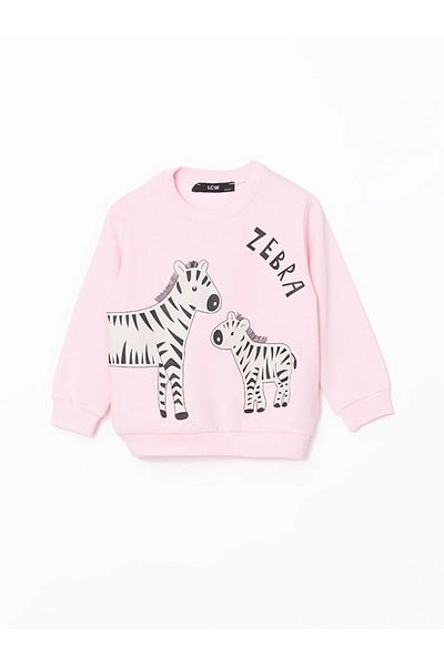 LC Waikiki Lcw Kids Crew Neck Printed Girls' Sweatshirt