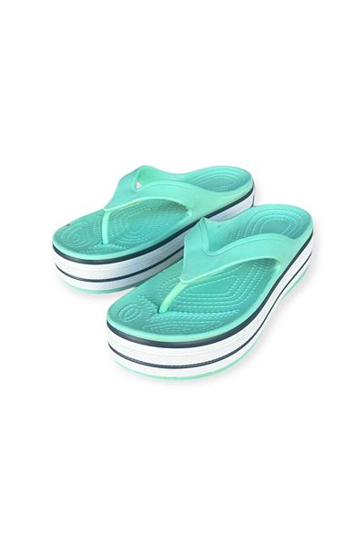Esem Women's Mint High Sole Lightweight Beach Pool Casual Flip Flops