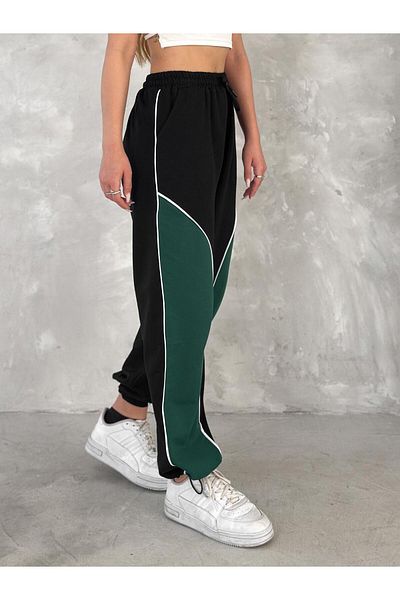 Touz Moda Streetwear Πράσινο & Κόκκινο Μαύρο Μπλοκ Φούτερ