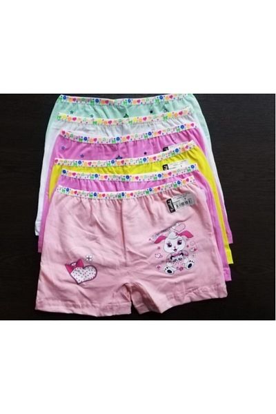 KEYAL Tutku 12 Pieces 0181 Girl Elas. Printed Shorts