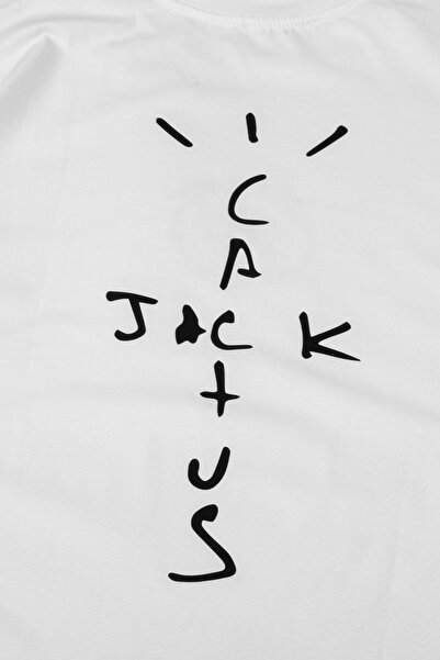 Sekizbiraltı T-shirt Cactus Jack Printed Λευκό Unisex Oversize