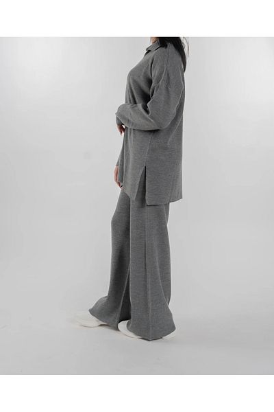 ZARİFSTORE Knitwear Set Polo Neck Sweater and Trousers