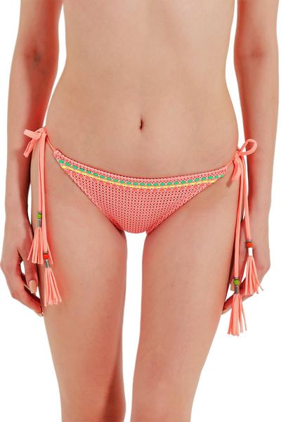 ZEKİ Clever Glass Bead Detailed Bikini Bottom