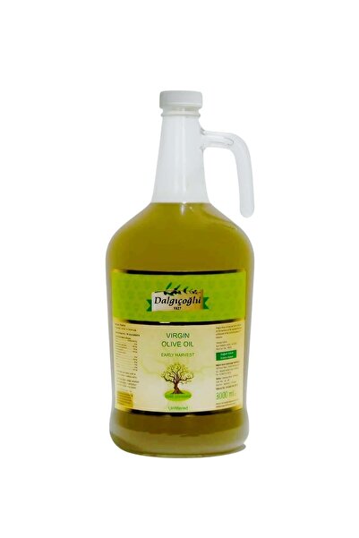 Dalgıçoğlu Soğuk Sıkım Zeytinyağı Erken Hasat Filtresiz Cam Yağdanlık 3 lt