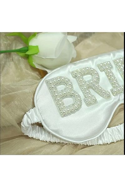 Store Pearl Decorated Bride Written Sleeping Headband