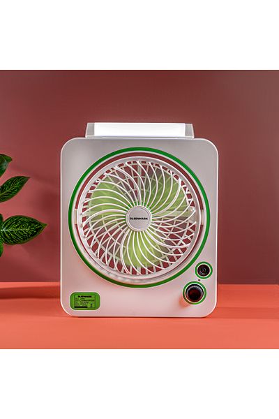 Olsenmark 6" Rechargeable Mini Fan Omf1875, 2 Lights And Speed Modes