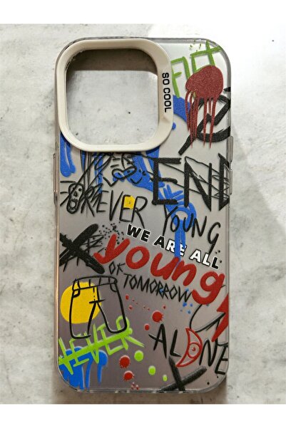 iPhone 15 pro desenli esnek tam korumalı silikon kılıf