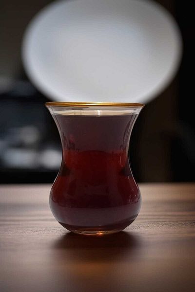 Paşabahçe Aurora 6-Piece Gilded Tea Glass - 155 Cc