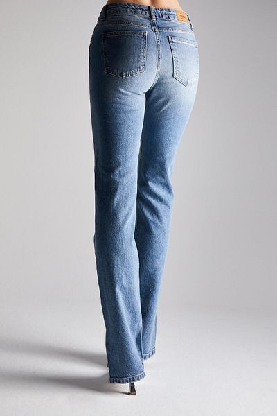 its basic Blugi de damă, culoare 2S5-3, slim flare fit, denim din lycra cu fante pentru picioare