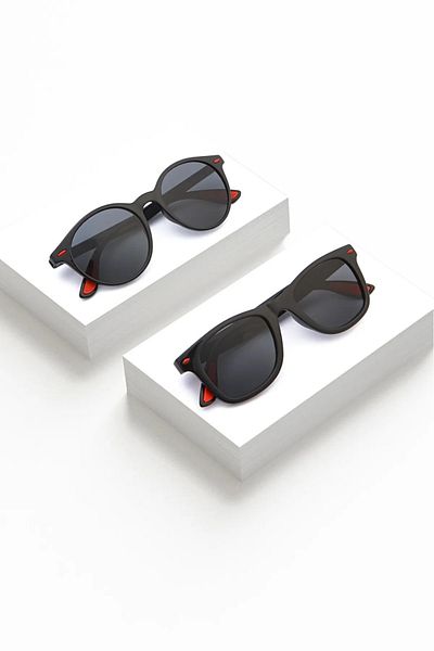 ModaLucci Pack of 2 Unisex UV400 Sun Protection Sunglasses