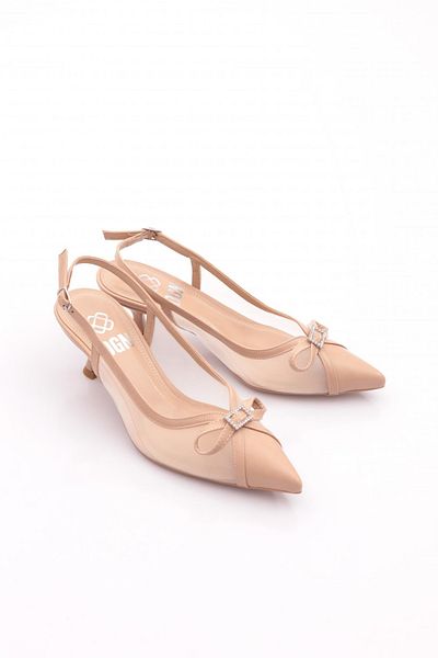 DGN Pantofi cu toc de damă bej 6965535