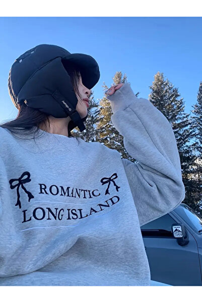 Nebulaa Tekstil NEBULAA Γυναικείο φούτερ με γεωμετρικά σχέδια και φαρδιά γραμμή