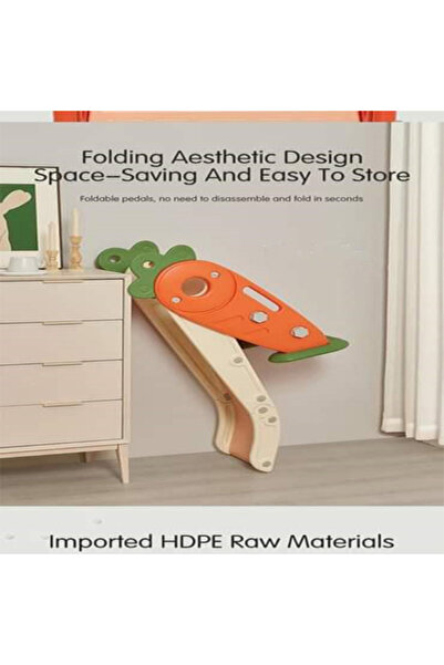 Babylove CARROT SLIDE S+BOTTOM BOARD+BALL RING 133X49X65CM ORANGE 28-XLB-11O