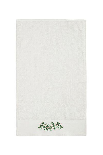 LC Waikiki LCW HOME Εκρού Λουλούδι Κεντημένη Βαμβακερή Πετσέτα Προσώπου 50x80 εκ.