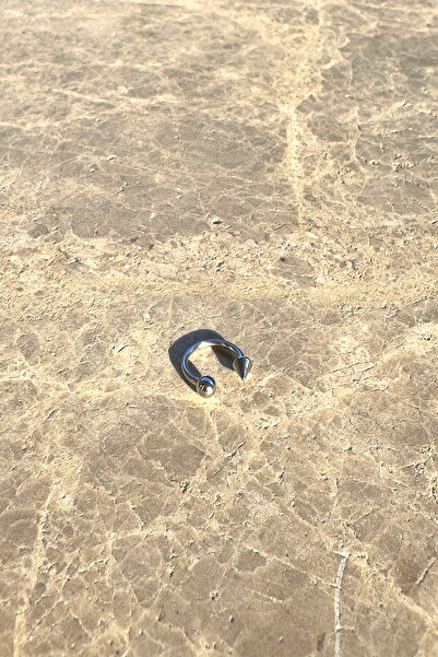 MOONİ ACCESSORİES Piercing Tragus Helix Ok Halka Model Gümüş Silver Renk 316L...