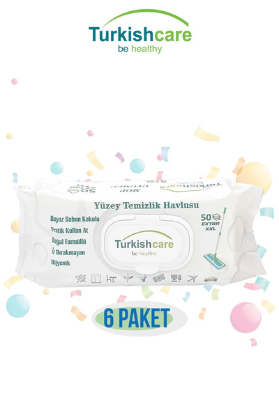 Turkishcare Yüzey Temizlik Havlusu 50'li Altlı Set