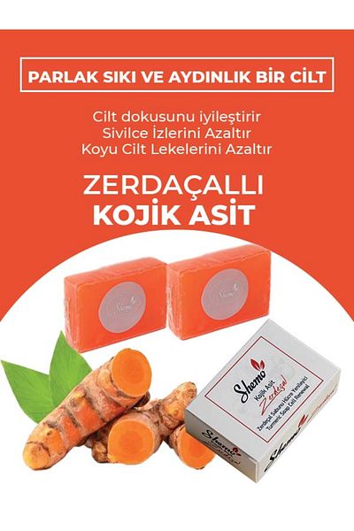 shemo Kojic Acid Soap, Anti-Blemish Kojic Acid Soap With Turmeric And Kojic Acid Effect