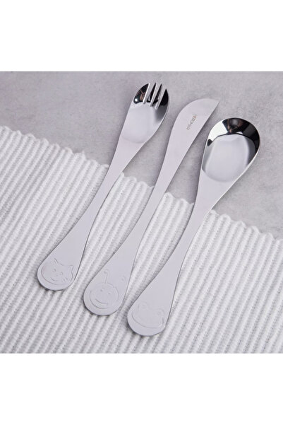 HERDMAR Kıds Anımal 3 Parça Çatal Kaşık Bıçak Takımı