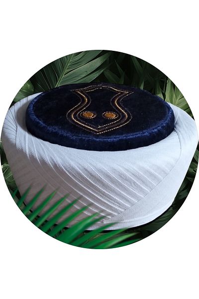 şahinbak Navy Blue Imam Yellow - Cübbe, Skullcap, Yellow, Nal-I Şerif (S065)