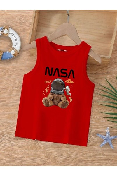 BENROMA PLUS Cartoon Character Printed Sleeveless Children's T-Shirt