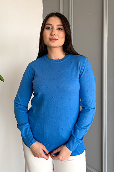 ModaPlaza Pulover de damă cu model cu pompon 5033