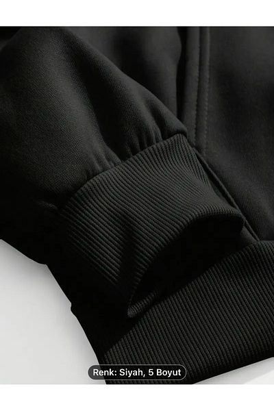 NEW TRENDY COLLECTİON Angel Wing Back Printed Kangaroo Black Hooded Sweatshirt