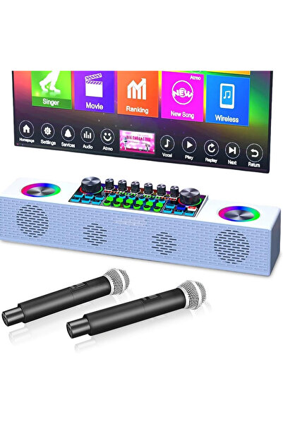 EXENAR Mini Dj Ses Mikseri Canlı Yayın Ses Kartı Controller Dj Setup Başlangı...