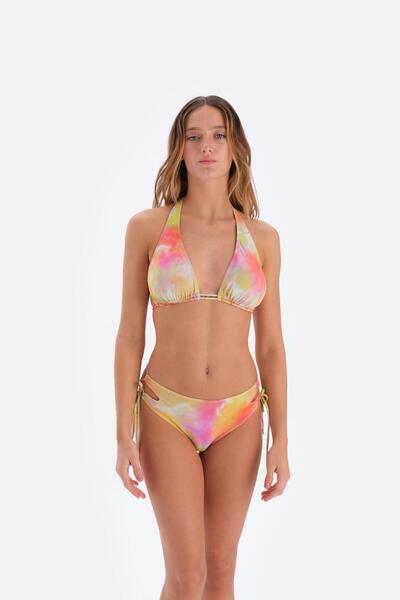 Eros New Season Wide Triangle Bikini Set Orange 3047Bk