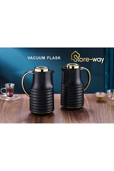 Storeway طقم ترمس مفرغ من الهواء - 1.0+1.0 لتر