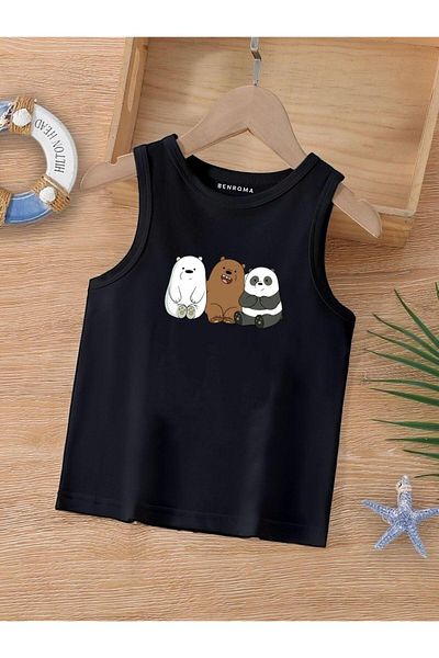 BENROMA 1 tricou este un cadou pentru achiziții de 6 și mai sus în coș - Tricou fără mâneci pentru copii cu imprimeu cu personaje de desene animate