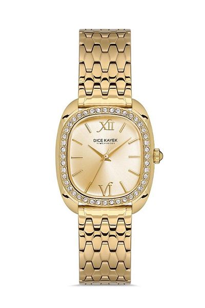 Dice Kayek Dk.1.Ag1380.08 - 5 Atm Water Resistant Gold Women's Wristwatches with Stone Detail