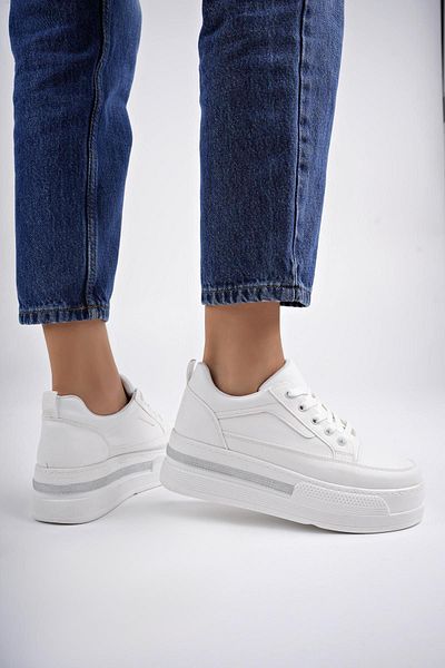YK YAKUPLAR Daily Thick Sole Lace-Up Women's Sneaker Sneakers