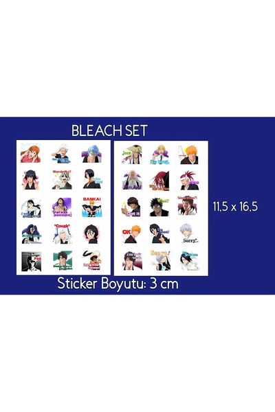 Akumastik Bleach Sticker Set 3 cm Stickers - Anime Sticker Set