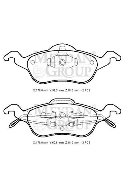 İthal For Ford Focus On- Brake Brake Pad 1.4/1.6/1.8/2.0 Disc