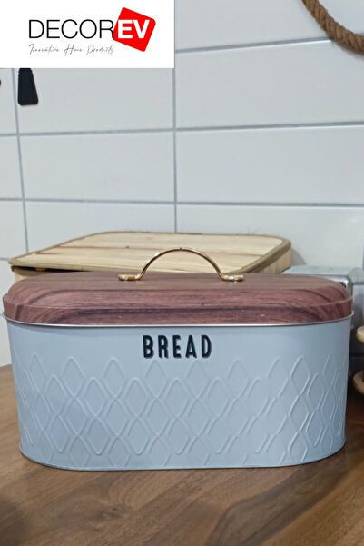 Ne Dilersen حامل خبز معدني رمادي - صندوق تخزين