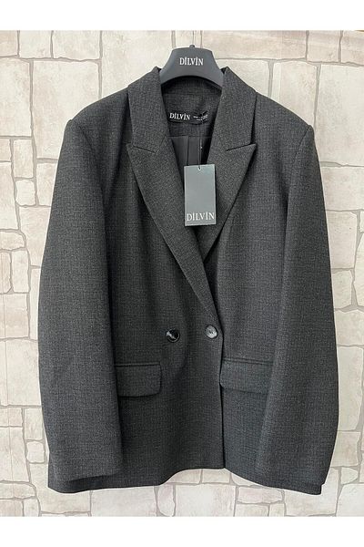 Dilvin 60743 Blazer Jacket-Anthracite Gray