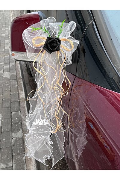 ecrin tuhafiye hobi 10 Adet Düğün Arabası Süsü Gelin Arabası Orkide Konvoy Sü...