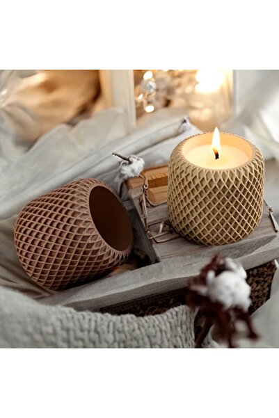 HOBİ YAP Baklava Desenli Mumluk Silikon Kalıbı