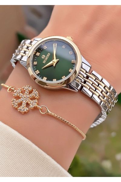 Homies Brand Yellow Silver Color Small Case Women's Wrist Watch - Bracelet Gift