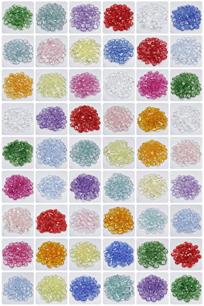 BELLA HOBİ Şeffaf Bebek Düğmesi 4 Farklı Renk Muhtelif 4 Model 200 Adet Bebe ...