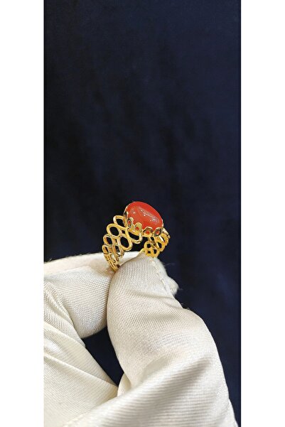 Yıldız Sarraf 14 Ayar Altın Akik Taşlı Yüzük