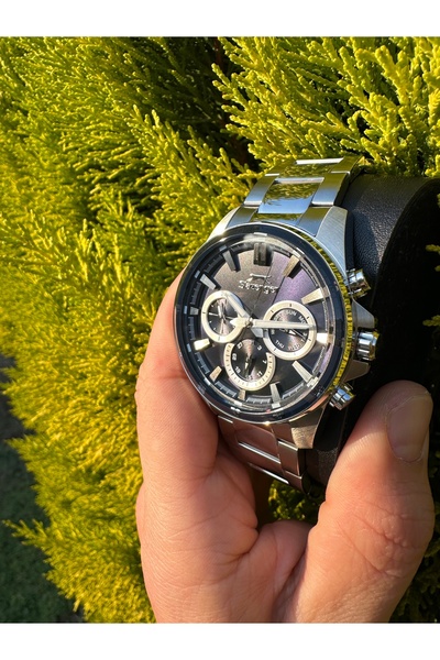 Slazenger 10 ATM Su Geçirmez,Gümüş Kasa Gümüş Kordonlu,Lacivert Kadranlı, Çel...